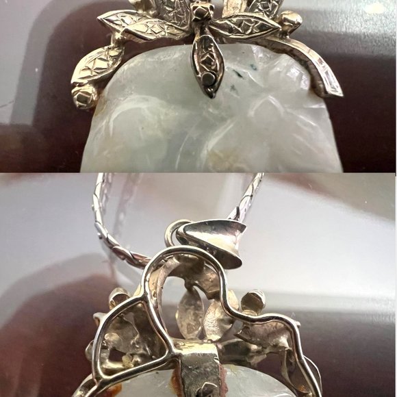 Jade Pendant w/ Silver Necklace! - Picture 14 of 15